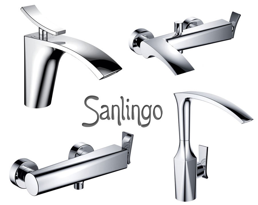 Modern Design Einhebel Armatur für Bad oder Küche Chrom Sanlingo JARO